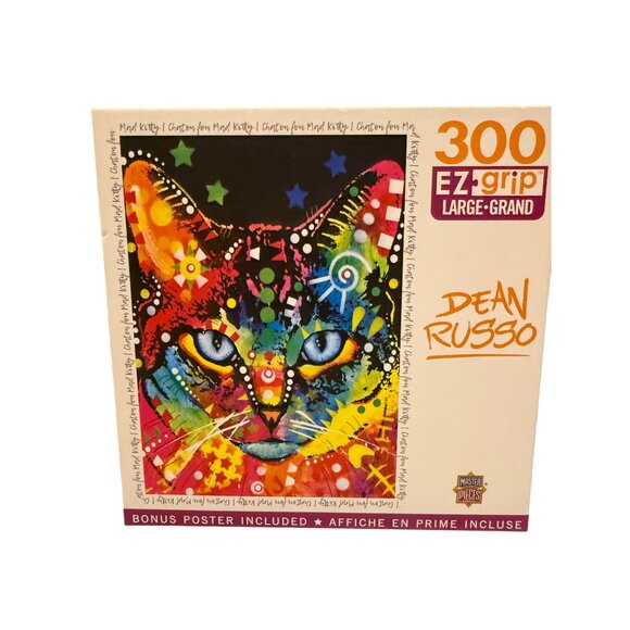 MasterPieces 300 Piece EZ Grip Jigsaw Puzzle - Mad Kitty Dean Russo - Picture 1 of 8